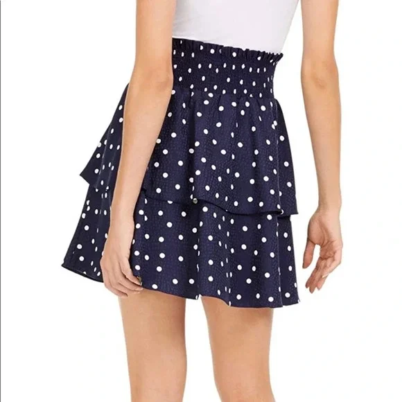 Maison Jules Polka Dot Smocked Tiered Skirt - Picture 3 of 4